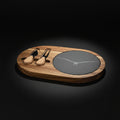 Acacia Wood Charcuterie Board with Engraved Slate Inlay & Cheese Tools – Soaring Bird Design