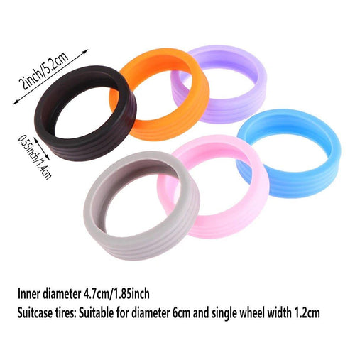 16PCS Silicone Luggage Wheels Cover Caster Shoes Wheel Protector for Luggage
